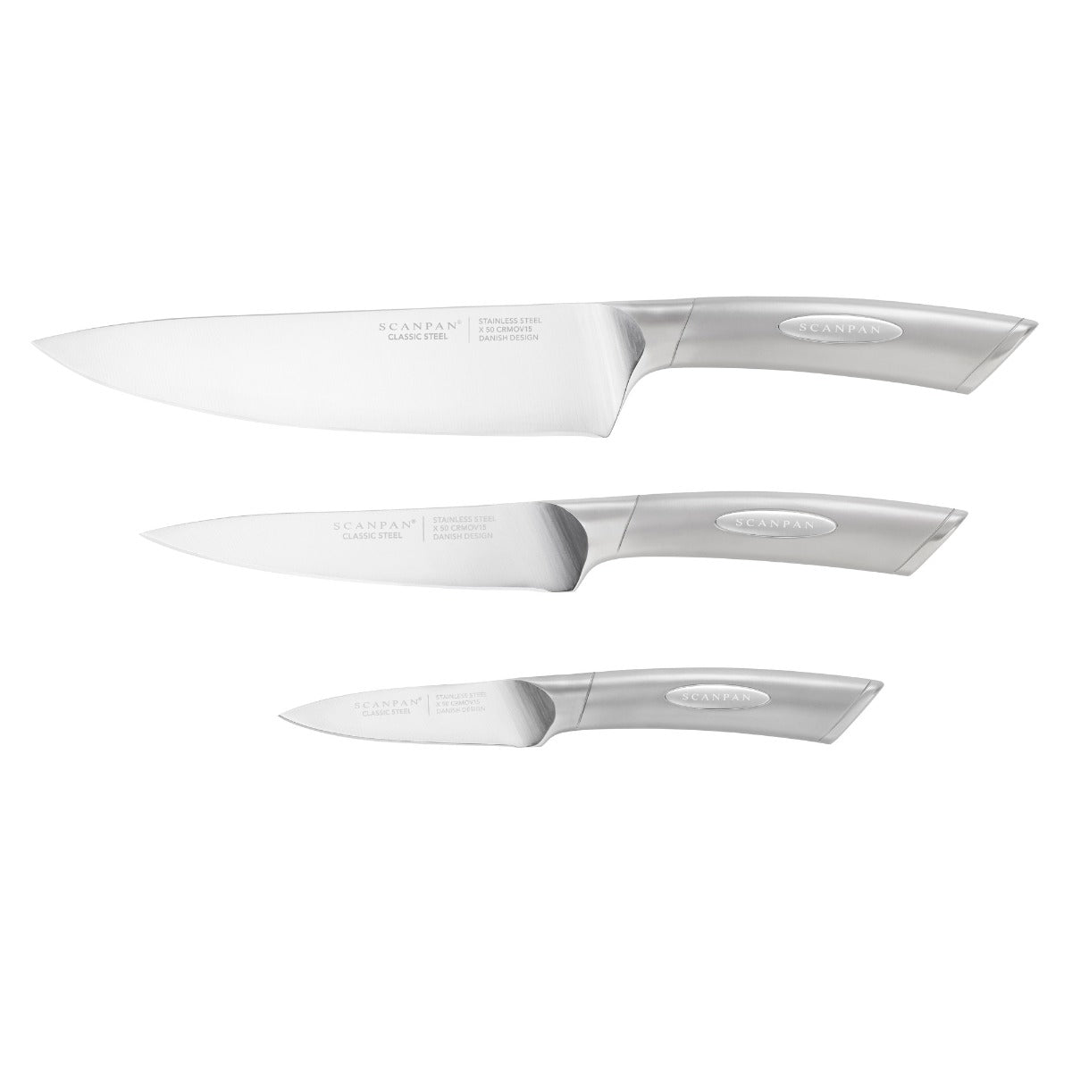 CLASSIC STAINLESS STEEL 3-Piece Chef Set