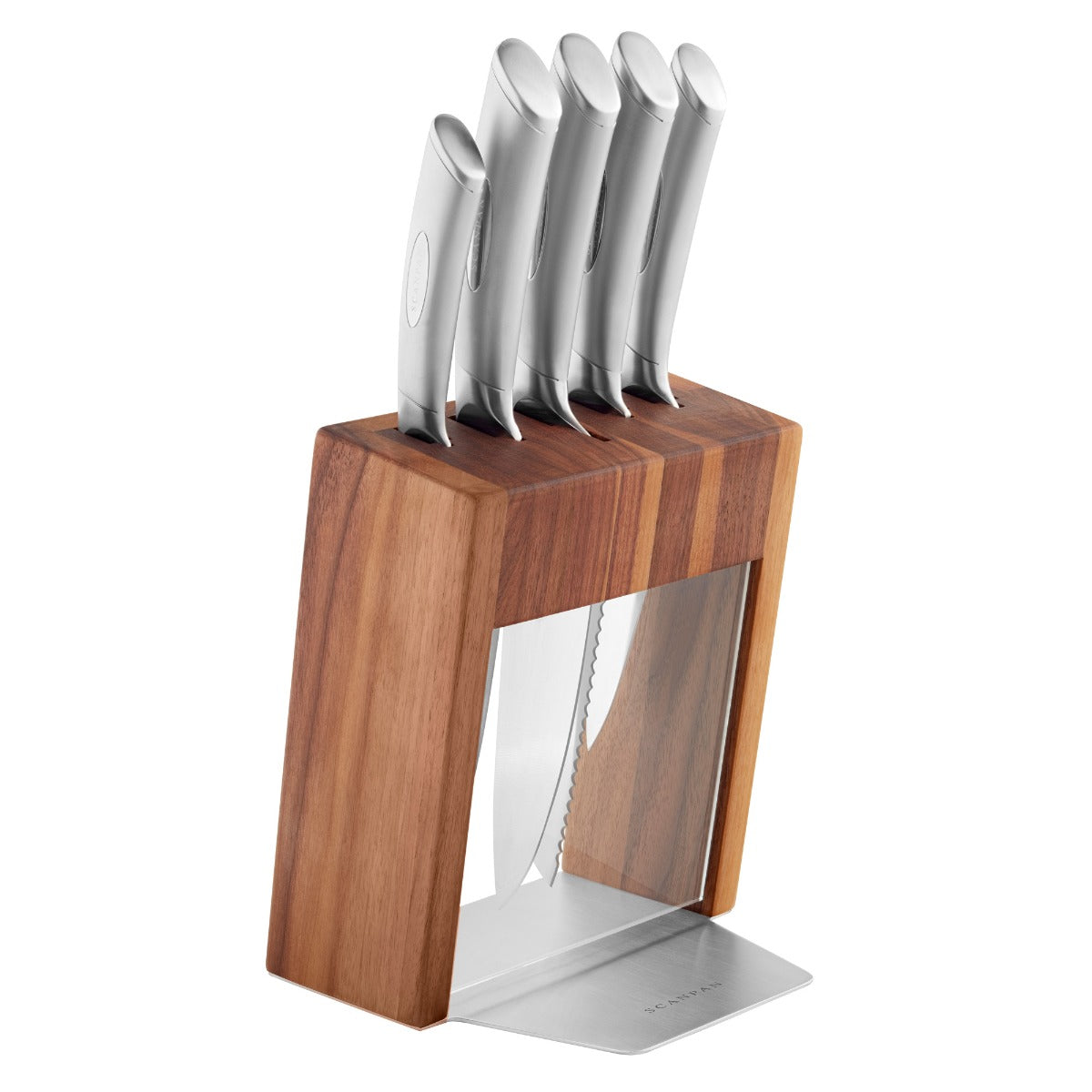 CLASSIC STAINLESS STEEL 6-Piece Knife Block Set