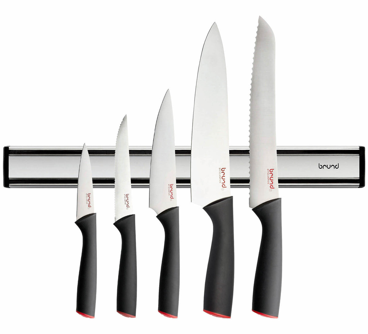 BRUND BY SCANPAN Easy Cut 6-Piece Knife Rack Set